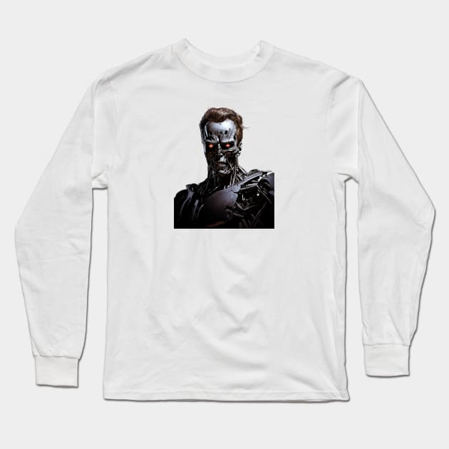 Terminator Design Long Sleeve T-Shirt by Labidabop
